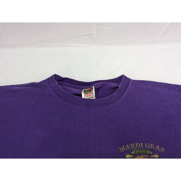 Vtg 2000 Mardis Gras Graphic T Shirt Size XL Purple Heineken Amstel Light - Picture 5 of 14